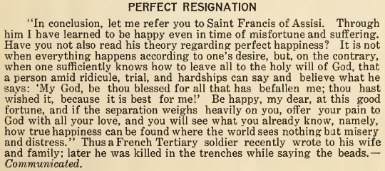 Perfect Resignation - August 1916